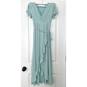 Maternity Baby Blue Maxi Dress XS